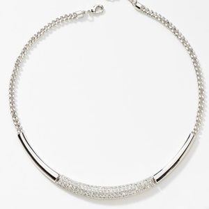 Touchstone Crystal White Collar Necklace